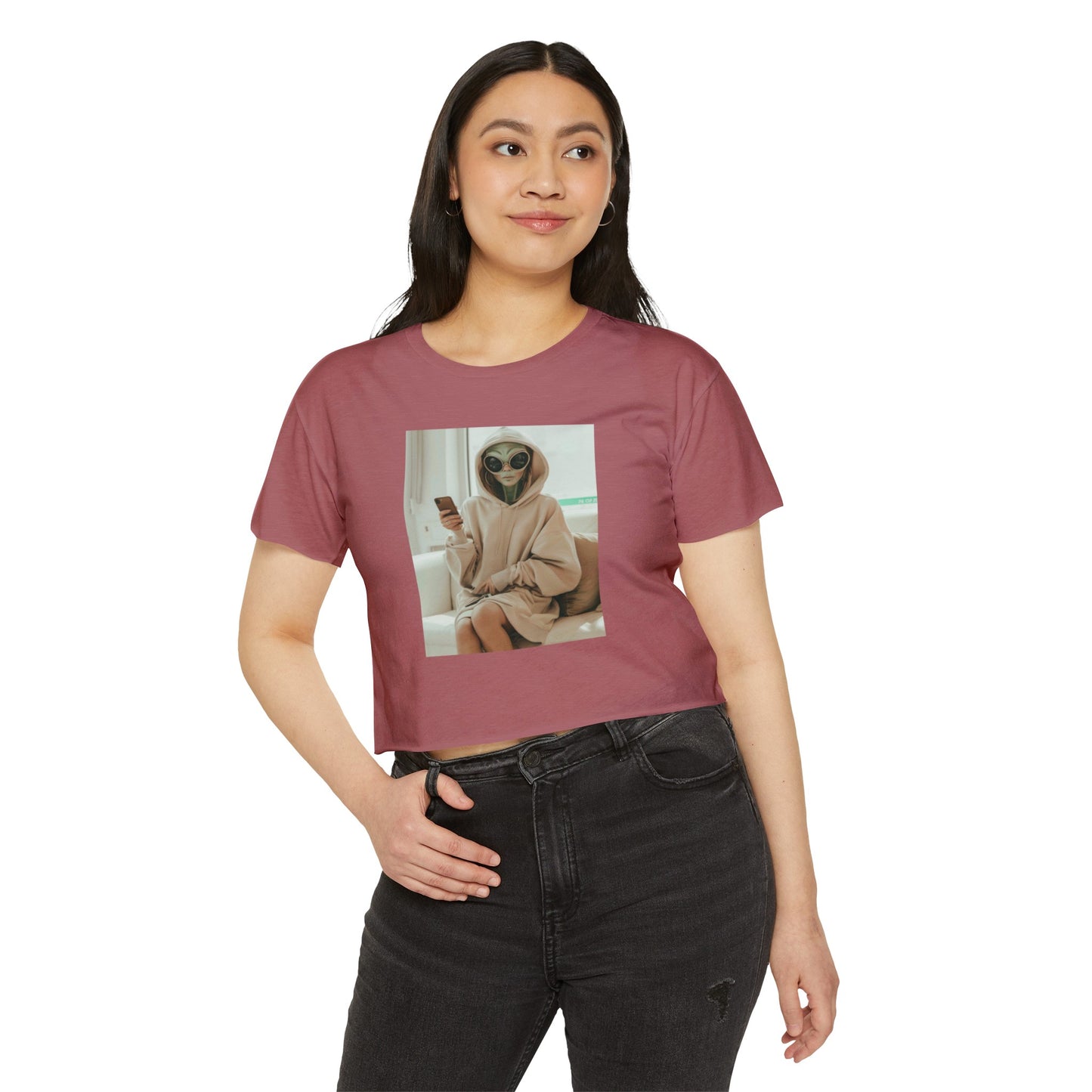 Alien Influencer Cropped Tee