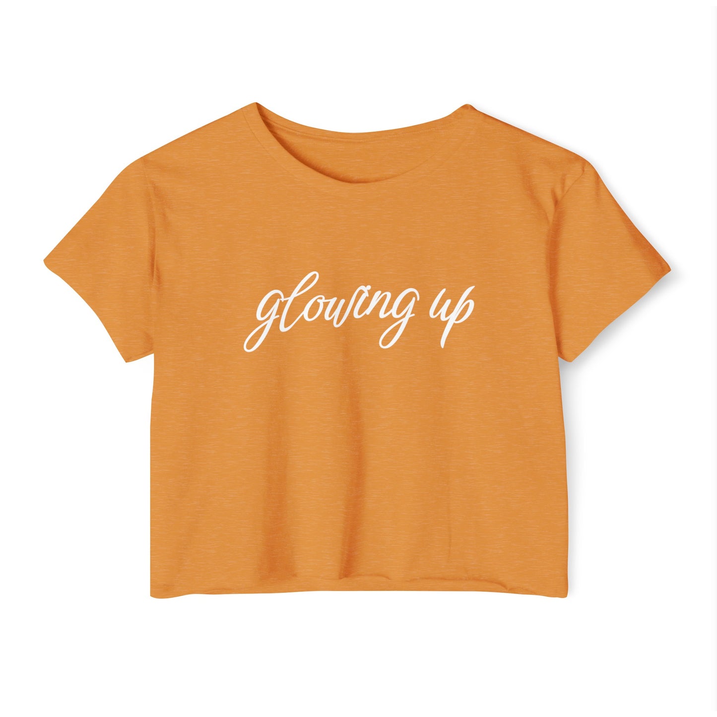 "glowing up" Cropped Tee