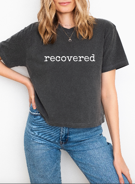 "Recovered" Flowy Cropped Tee